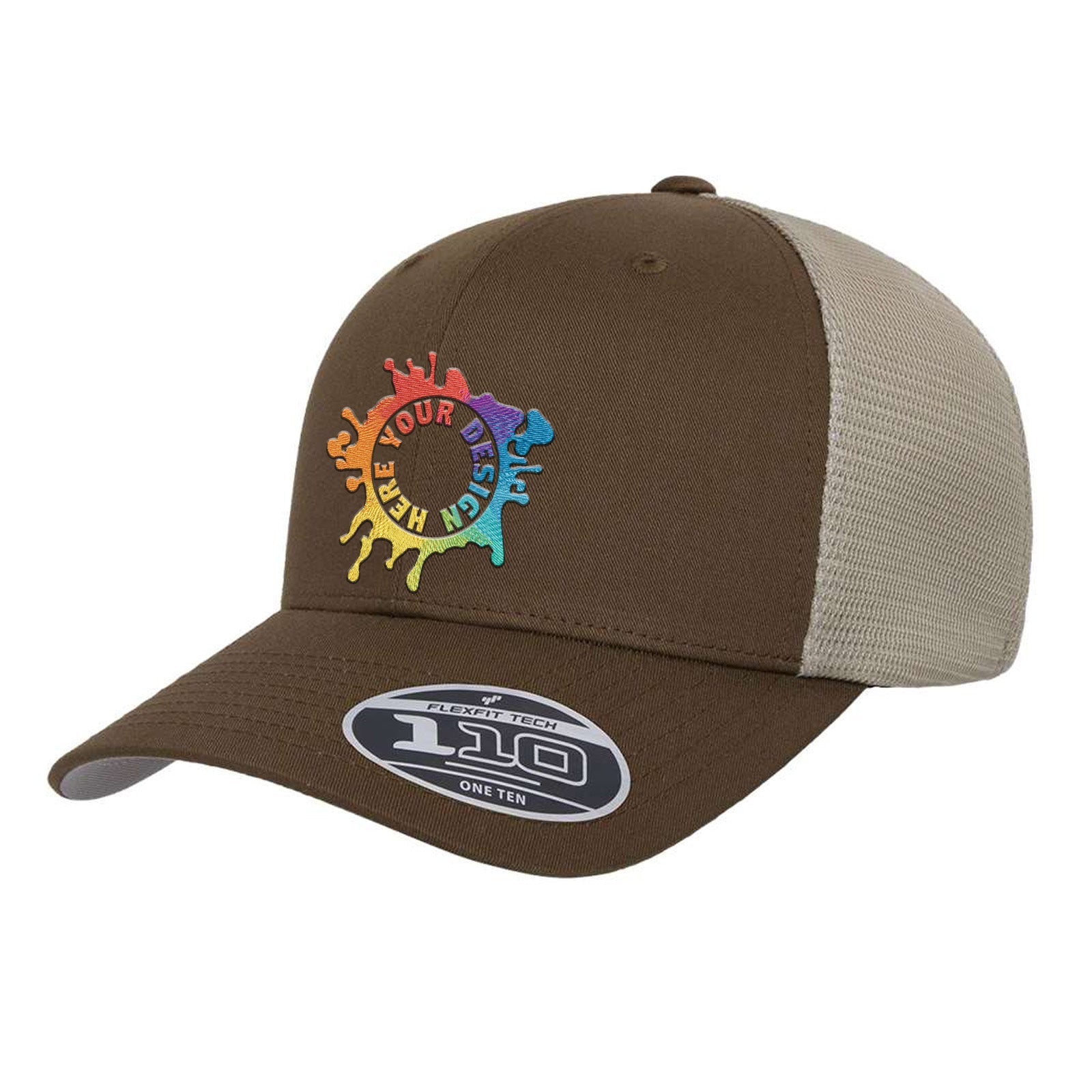 Flexfit 110M Trucker Mesh-Back Cap Embroidery - BEST SELLING SNAPBACK - Mato & Hash