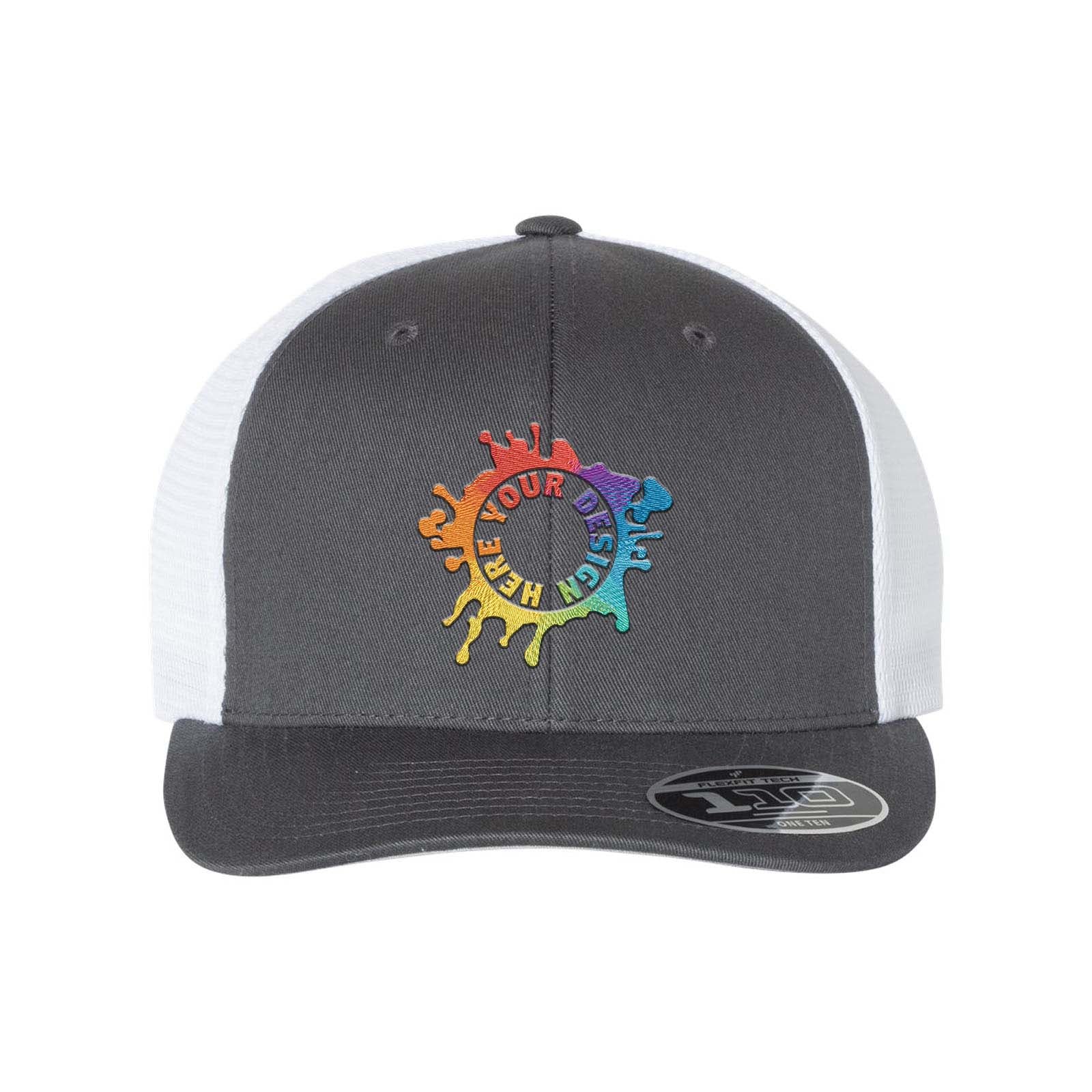 Flexfit 110M Trucker Mesh-Back Cap Embroidery - BEST SELLING SNAPBACK - Mato & Hash