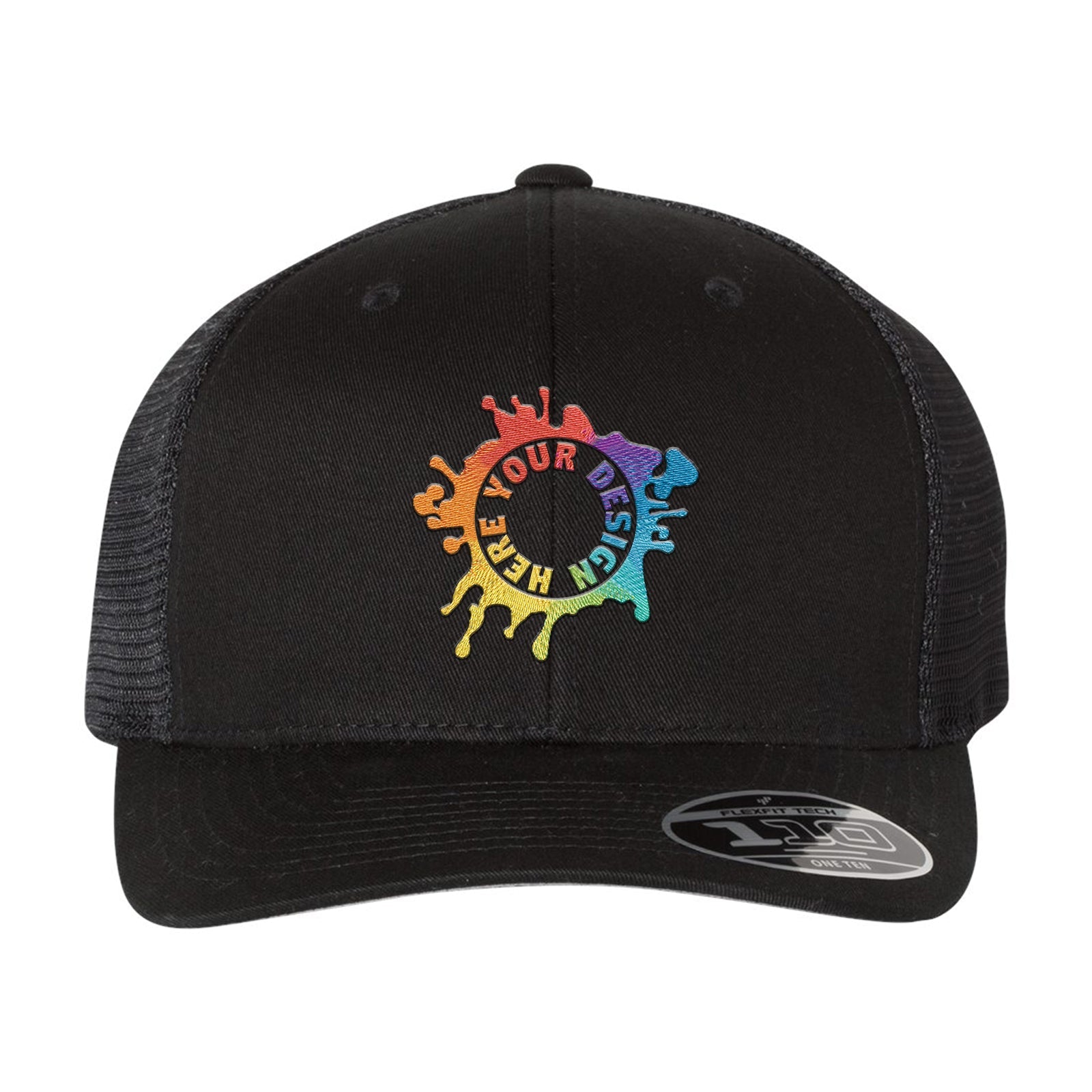 Flexfit 110M Trucker Mesh-Back Cap Embroidery - BEST SELLING SNAPBACK - Mato & Hash