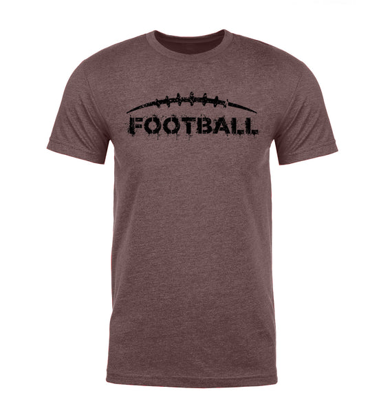 Mens Vintage Football Text Sports Distressed Football Laces Sporty T Shirt S