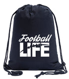 Football Life Cotton Drawstring Bag