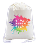 Full Color Custom Cotton Drawstring Bag - Mato & Hash