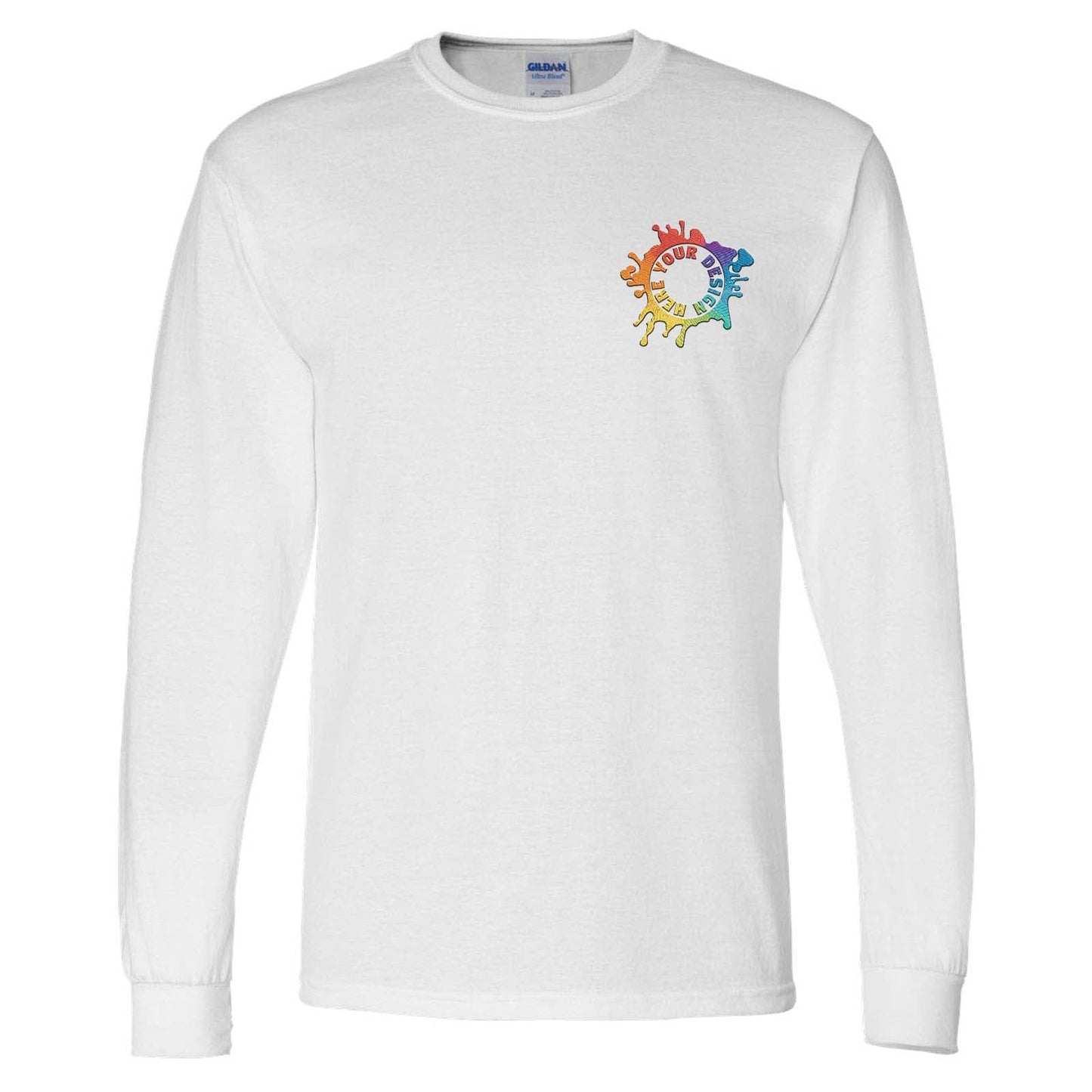 Gildan DryBlend® Men's Cotton/Polyester Blend Long Sleeve T-Shirt Embroidery - Mato & Hash