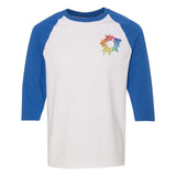 Gildan Heavy Cotton™ Raglan Three-Quarter Sleeve T-Shirt Embroidery - Mato & Hash