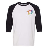 Gildan Heavy Cotton™ Raglan Three-Quarter Sleeve T-Shirt Embroidery - Mato & Hash
