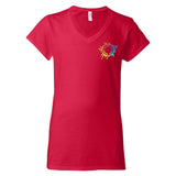 Gildan Softstyle Women's 100% Cotton V-Neck T-Shirt Embroidery