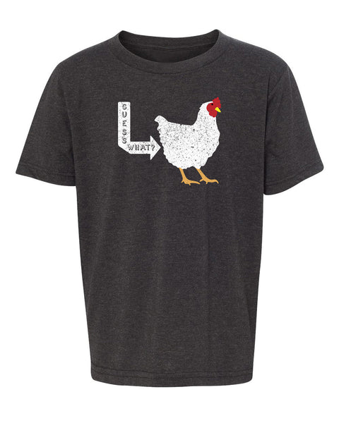 Guess What Chicken Butt White Hen Kids T-Shirt for Sale by csforest