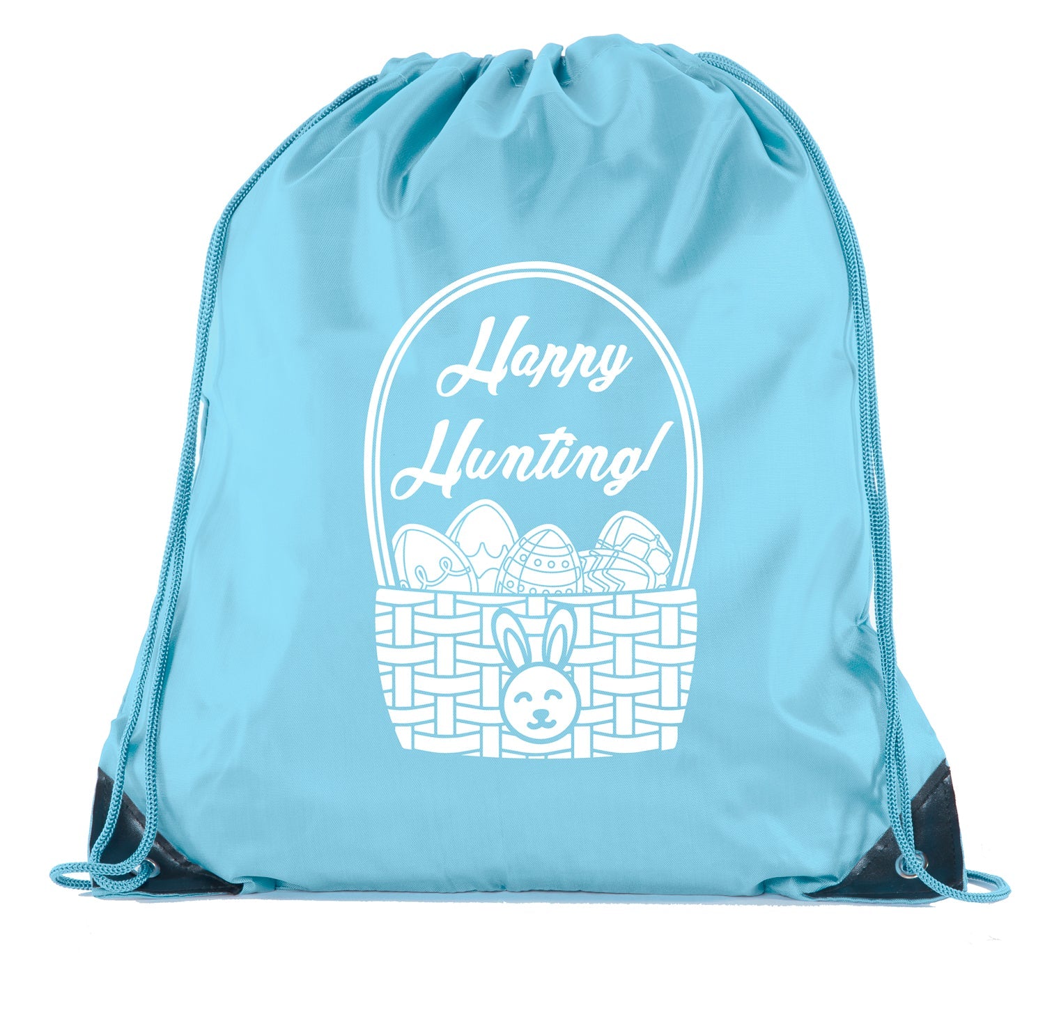 Happy Hunting Color in Easter Polyester Drawstring Bag - Mato & Hash
