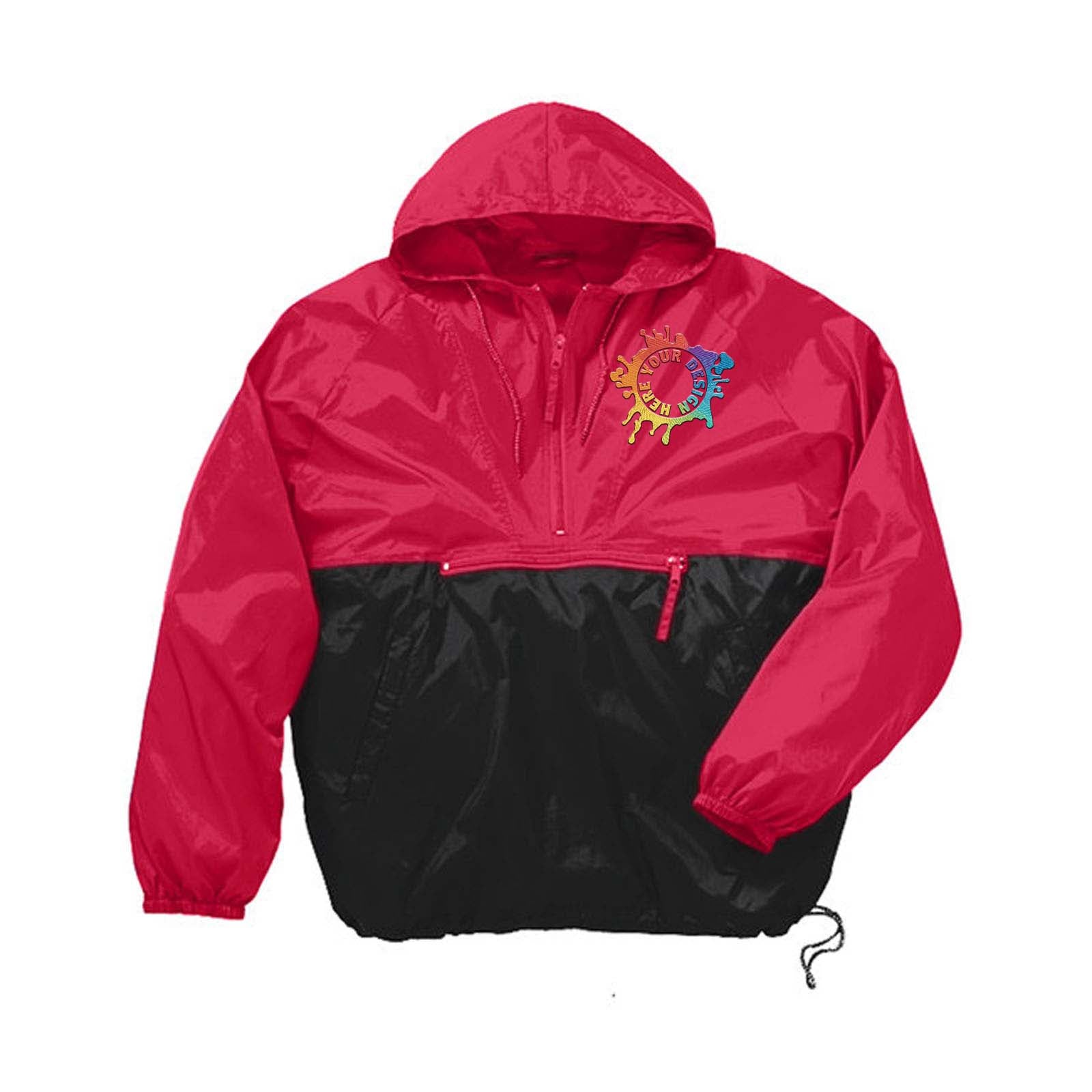 Harriton Adult Packable Nylon Jacket Embroidery - Mato & Hash
