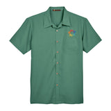 Harriton Men's Barbados Textured Camp Shirt Embroidery - Mato & Hash