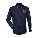 Harriton Men's Easy Blend™ Long-Sleeve Twill Shirt with Stain-Release Embroidery - Mato & Hash