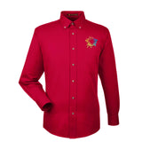 Harriton Men's Easy Blend™ Long-Sleeve Twill Shirt with Stain-Release Embroidery - Mato & Hash