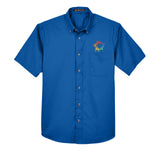 Harriton Men's Easy Blend™ Short-Sleeve Twill Shirt with Stain-Release Embroidery - Mato & Hash