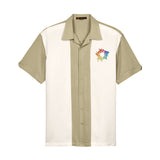 Harriton Men's Two-Tone Bahama Cord Camp Shirt Embroidery - Mato & Hash