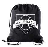 Home Plate Baseball Polyester Drawstring Bag