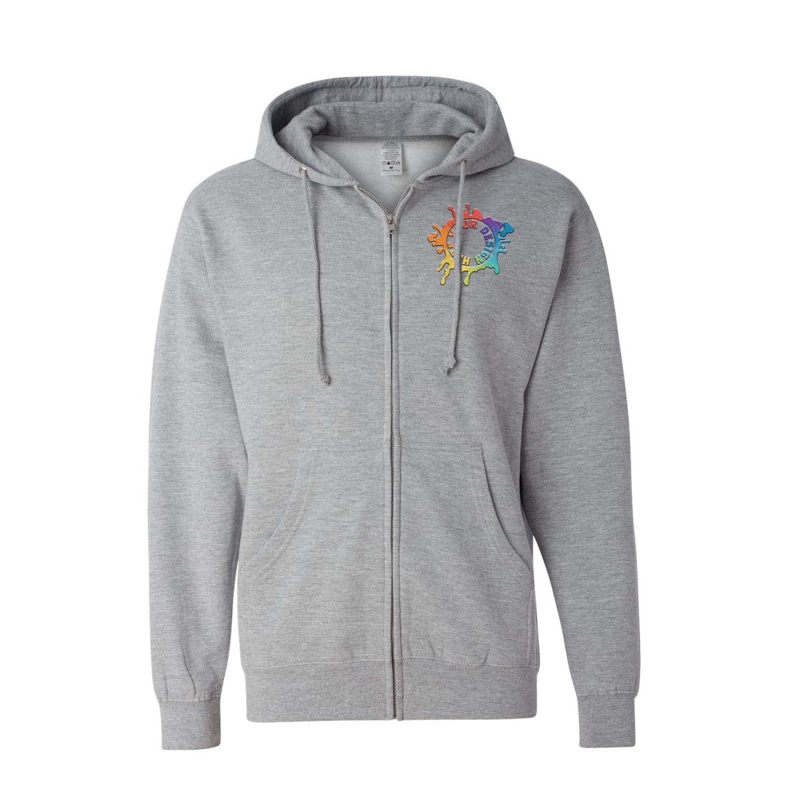 Independent Trading Co. Midweight Full-Zip Hooded Sweatshirt Embroidery - Mato & Hash