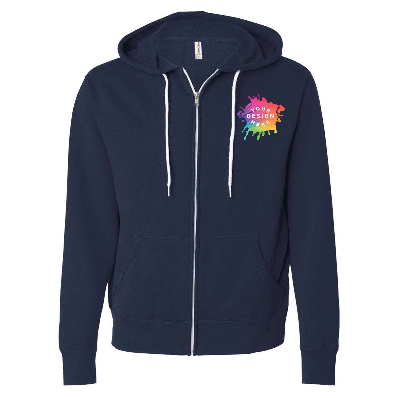 Independent Trading Co. Unisex Triblend Lightweight Full-Zip Hooded Sweatshirt - Mato & Hash