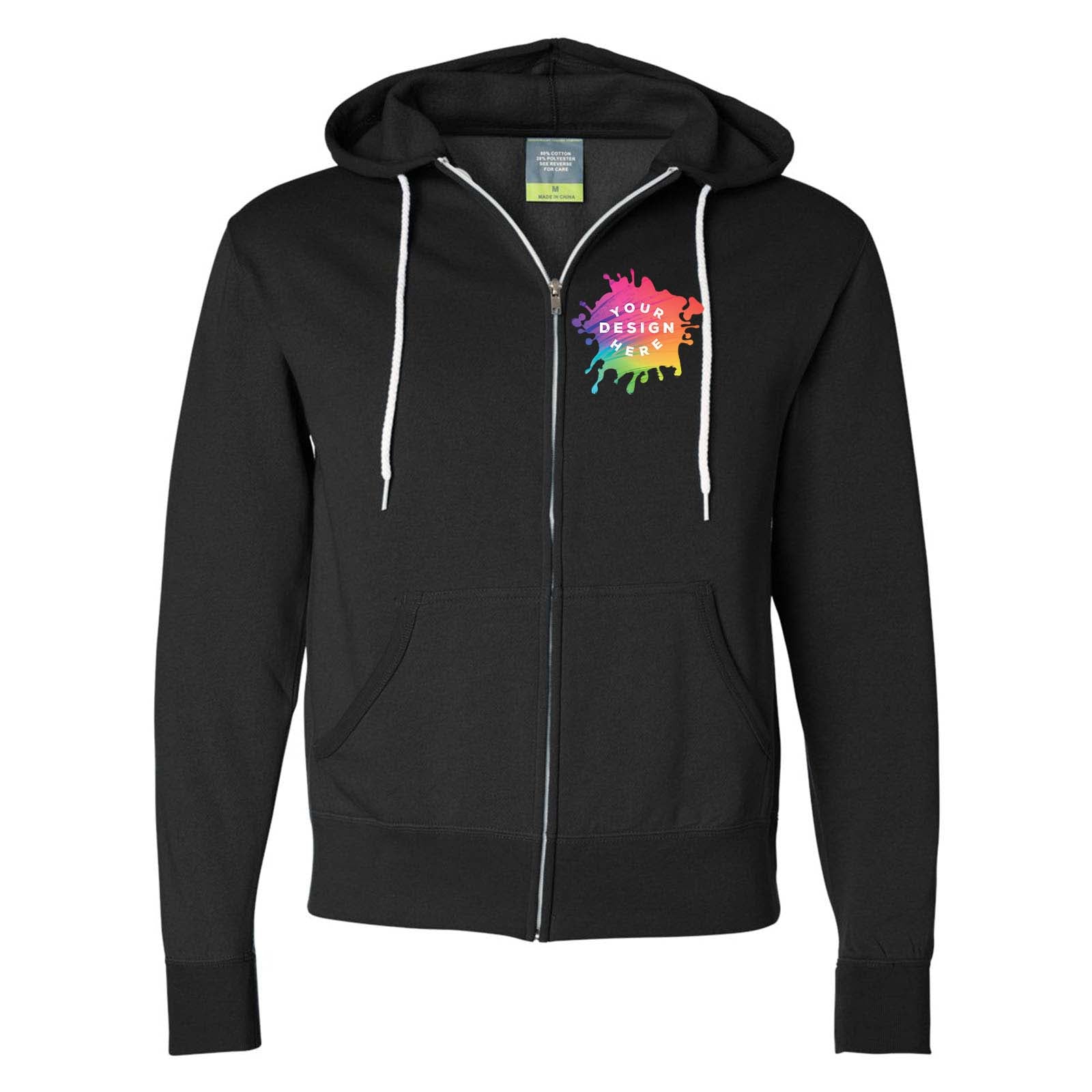 Independent Trading Co. Unisex Triblend Lightweight Full-Zip Hooded Sweatshirt - Mato & Hash