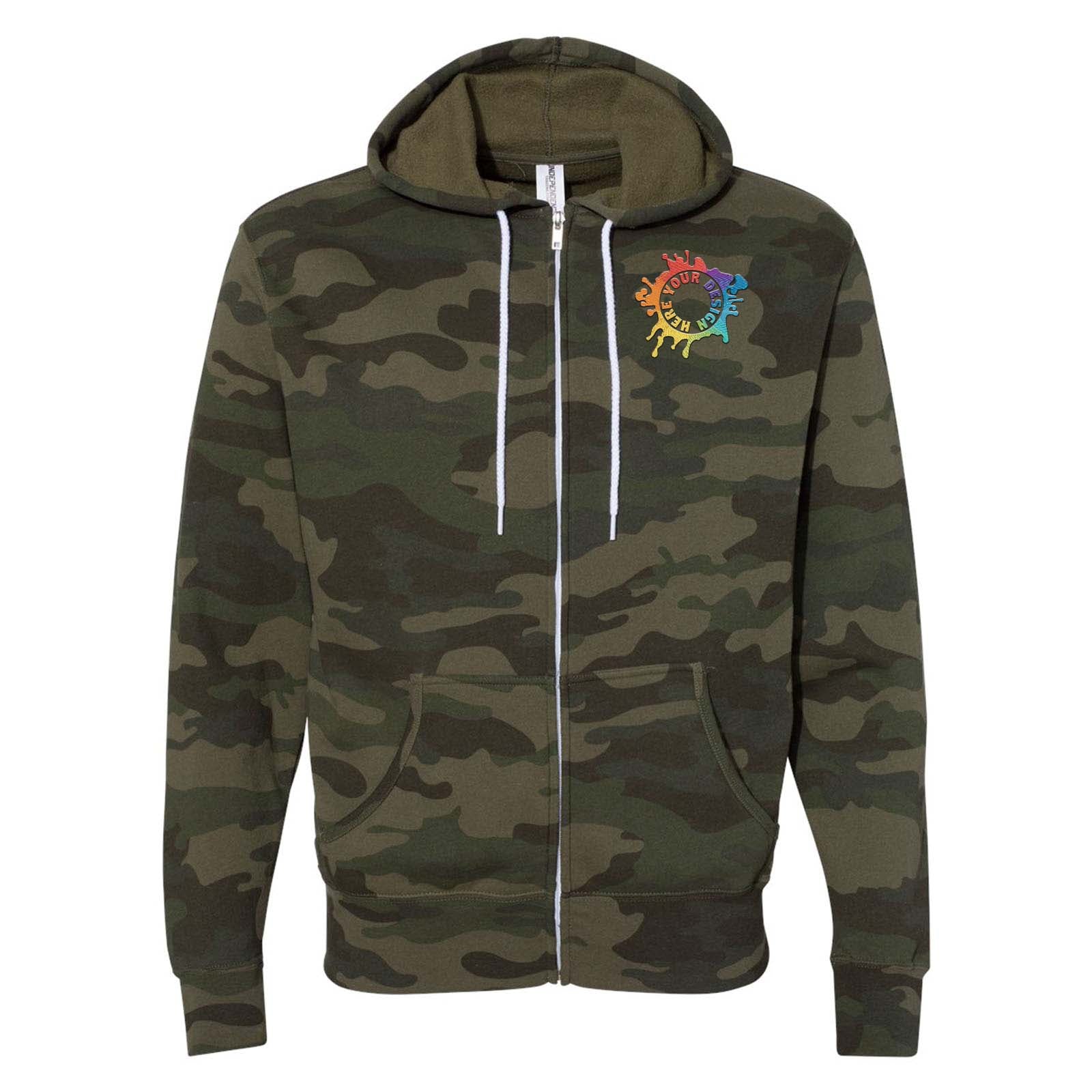 Independent Trading Co. Unisex Triblend Lightweight Full-Zip Hooded Sweatshirt Embroidery - Mato & Hash