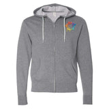 Independent Trading Co. Unisex Triblend Lightweight Full-Zip Hooded Sweatshirt Embroidery - Mato & Hash