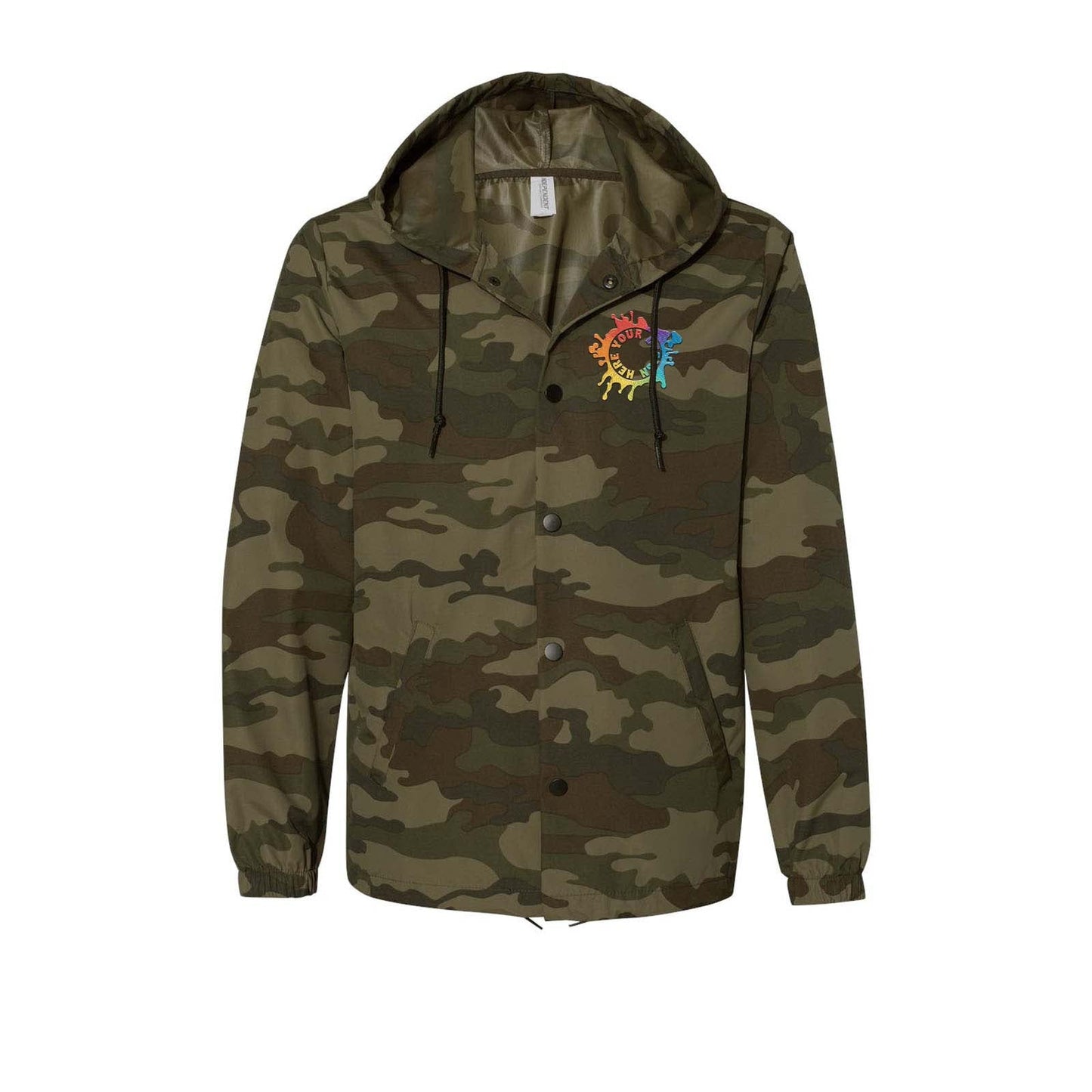 Independent Trading Co. - Water-Resistant Hooded Windbreaker Embroidery - Mato & Hash