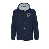 Independent Trading Co. - Water-Resistant Hooded Windbreaker Embroidery - Mato & Hash