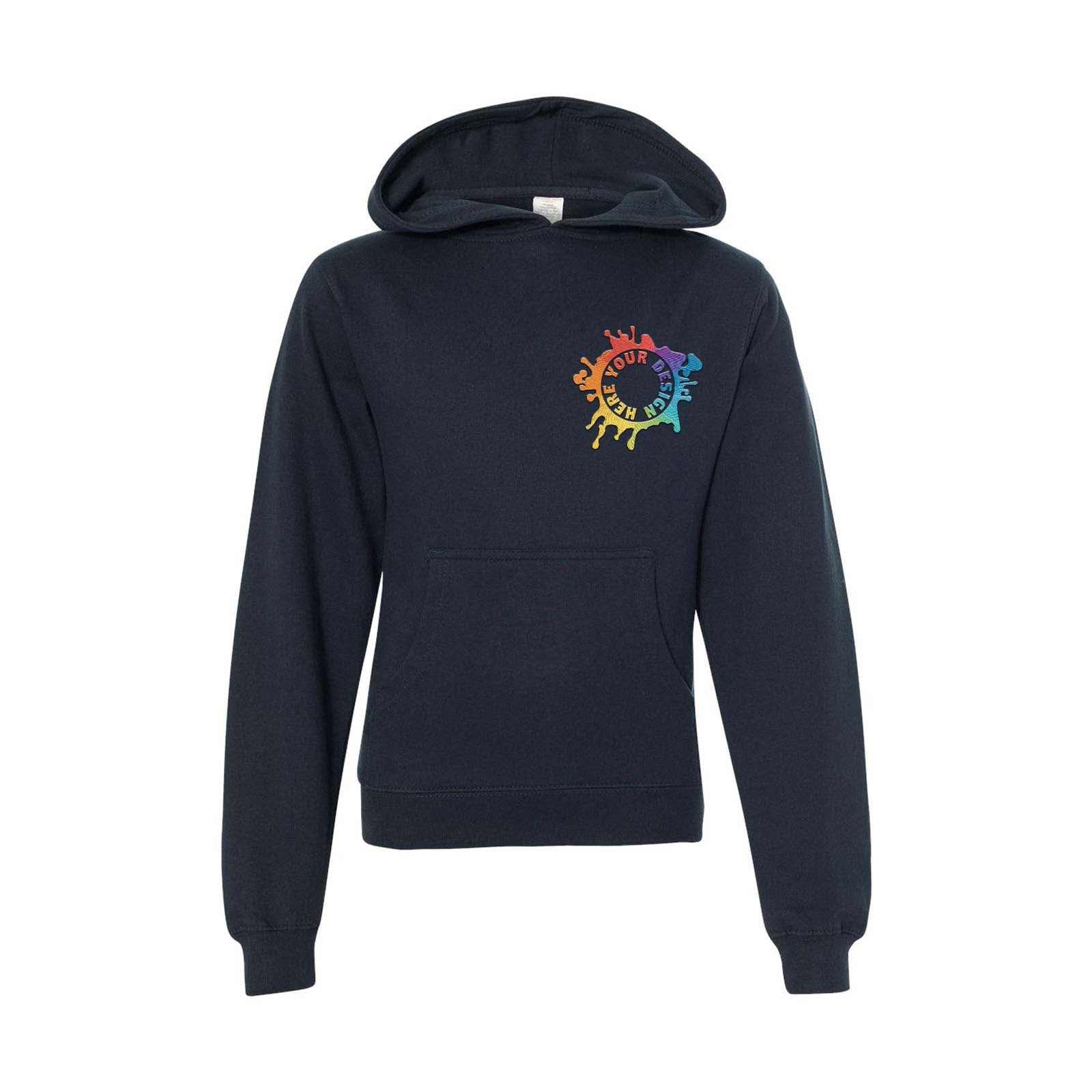 Independent Trading Co. Youth Midweight Hooded Sweatshirt Embroidery - Mato & Hash