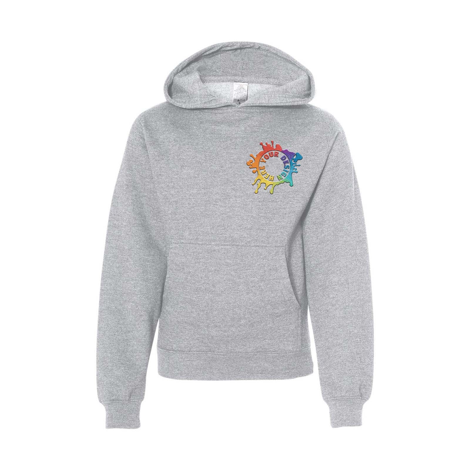 Independent Trading Co. Youth Midweight Hooded Sweatshirt Embroidery - Mato & Hash