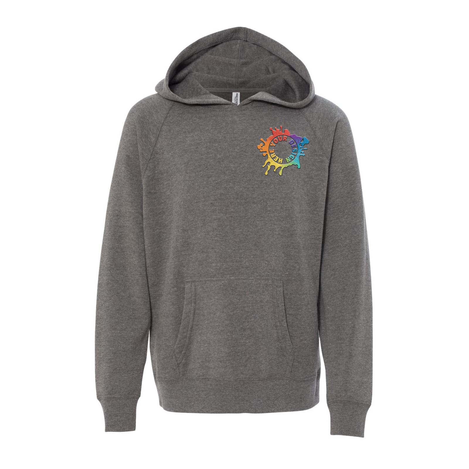 Independent Trading CO. Youth Special Blend Raglan Hooded Sweatshirt Embroidery - Mato & Hash