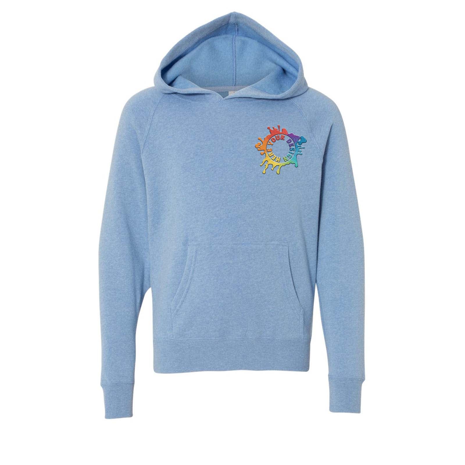 Independent Trading CO. Youth Special Blend Raglan Hooded Sweatshirt Embroidery - Mato & Hash