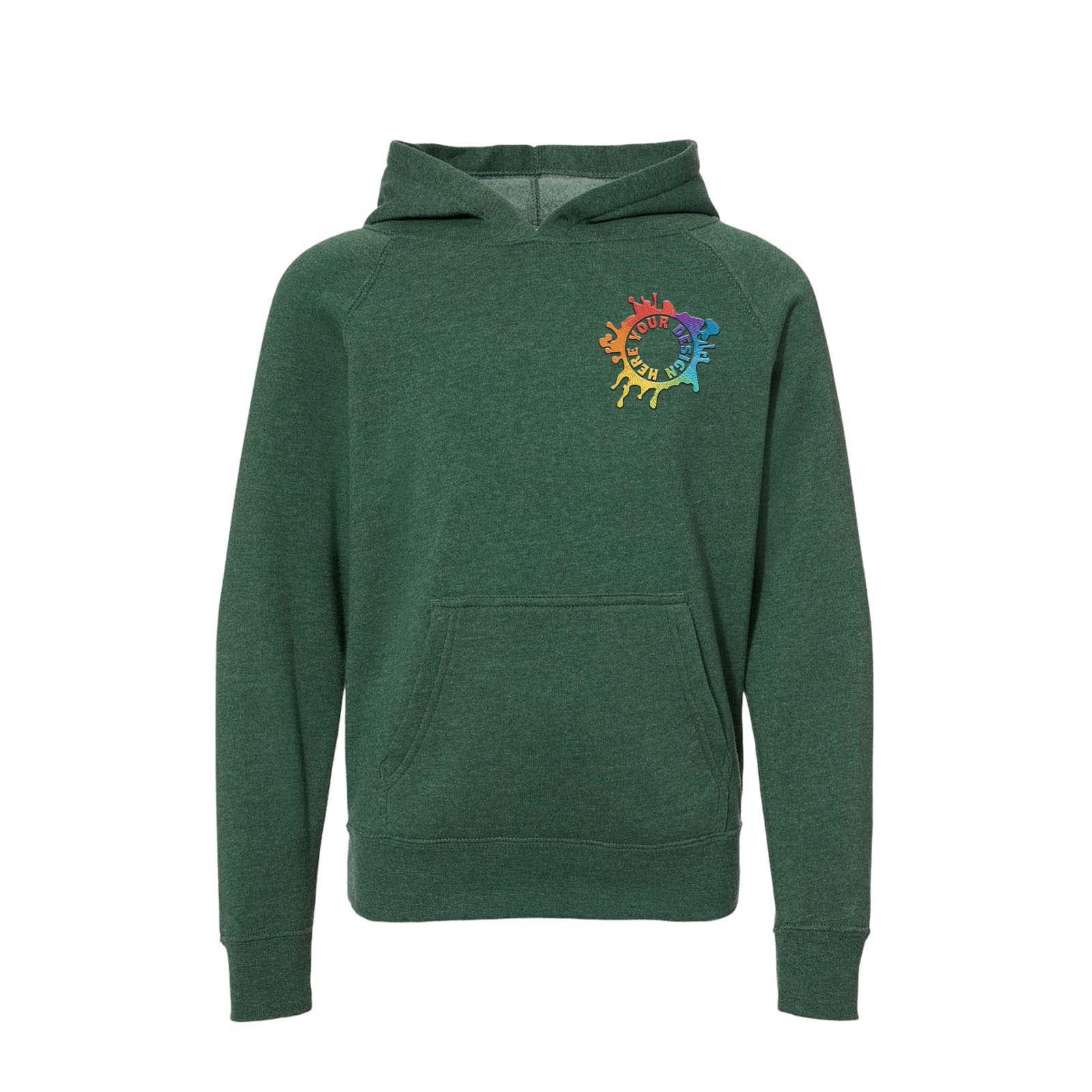 Independent Trading CO. Youth Special Blend Raglan Hooded Sweatshirt Embroidery - Mato & Hash