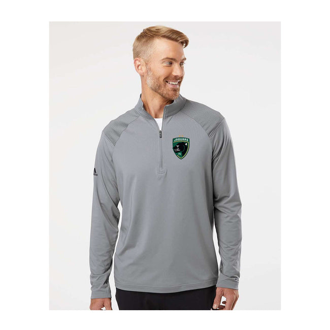 Jaguars Adidas - Shoulder Stripe Quarter-Zip Pullover Embroidery Crest