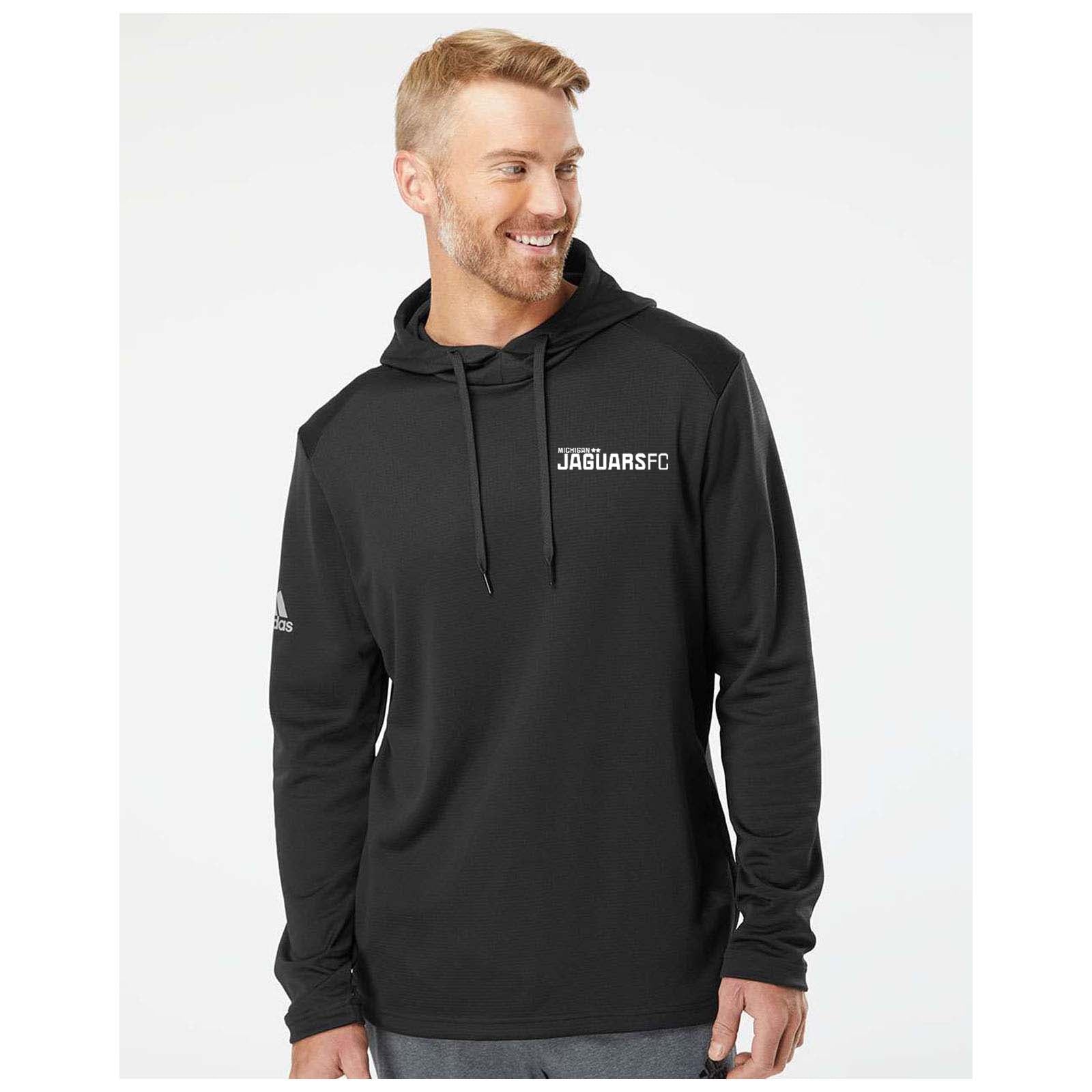 Jaguars Adidas - Textured Mixed Media Hooded Sweatshirt Embroidery - Mato & Hash