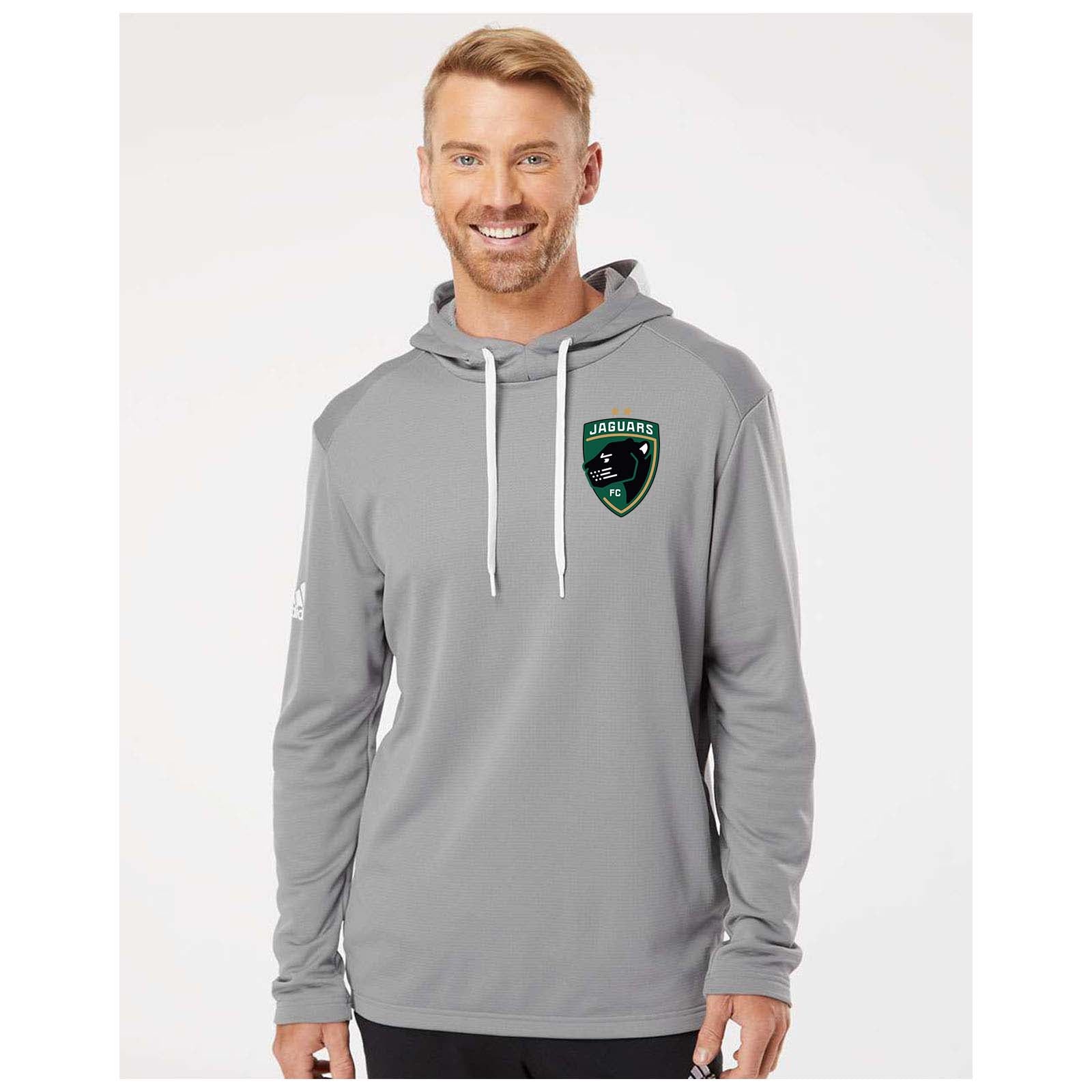 Jaguars Adidas - Textured Mixed Media Hooded Sweatshirt Embroidery - Mato & Hash