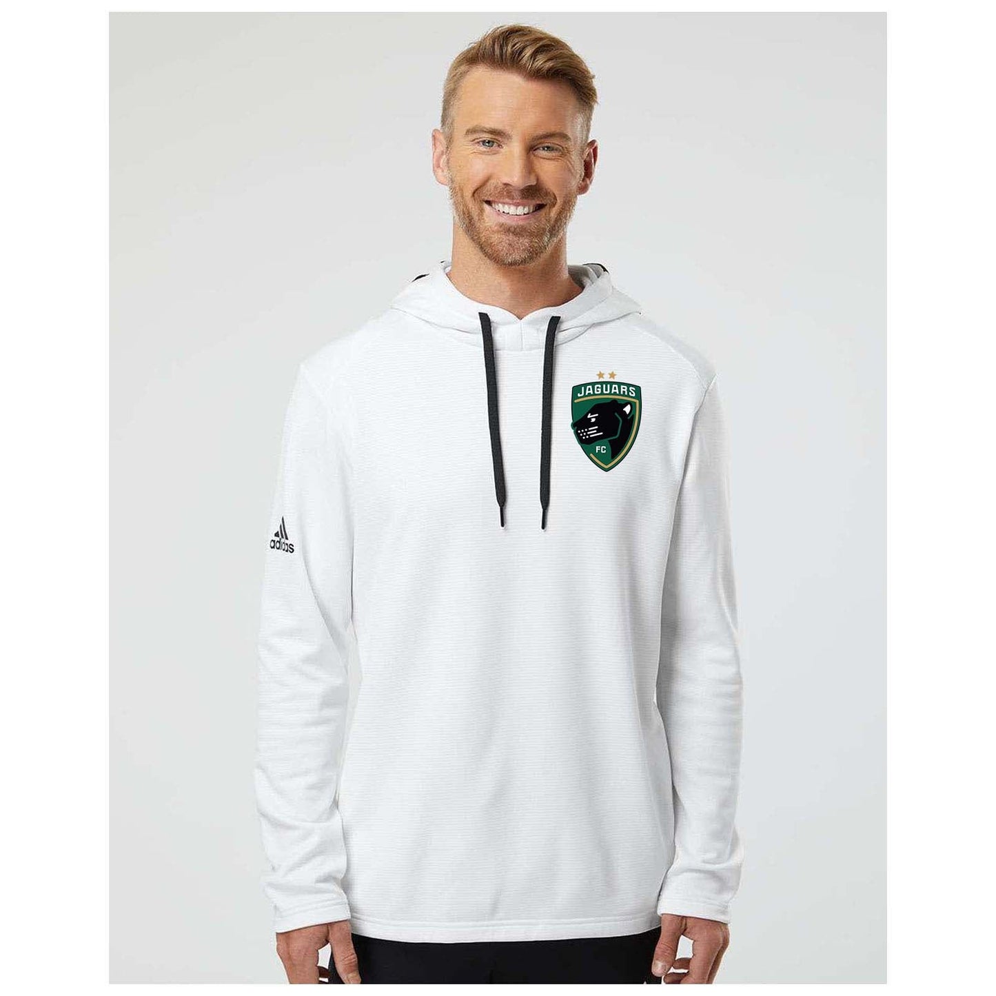 Jaguars Adidas - Textured Mixed Media Hooded Sweatshirt Embroidery - Mato & Hash