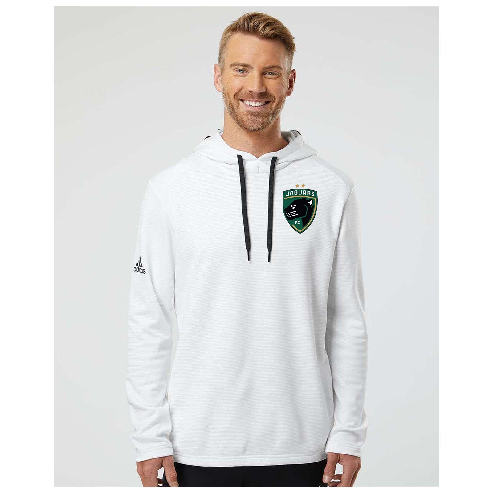 Jaguars Adidas - Textured Mixed Media Hooded Sweatshirt Embroidery - Mato & Hash