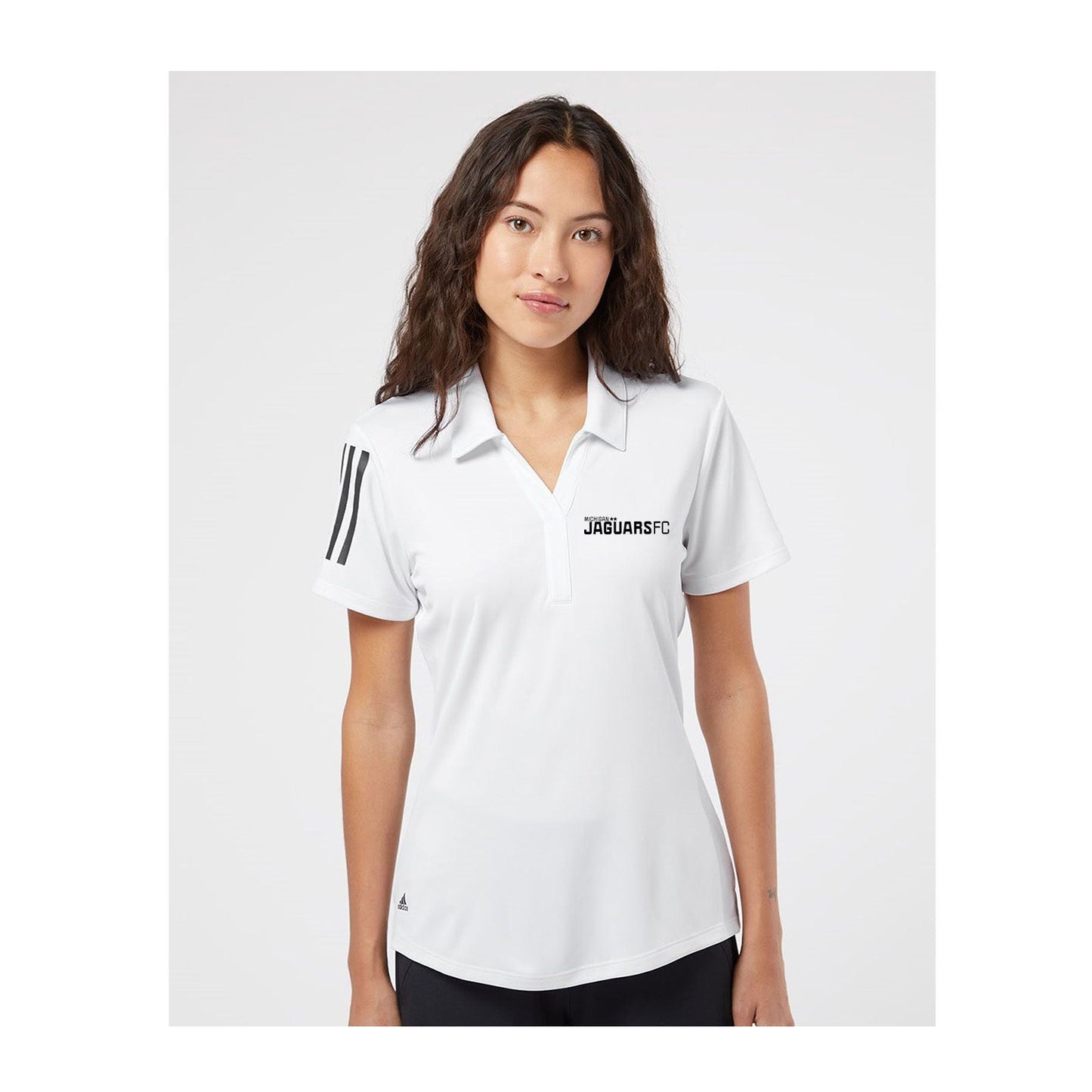 Jaguars Adidas - Women's Floating 3-Stripes Polo Embroidery - Mato & Hash
