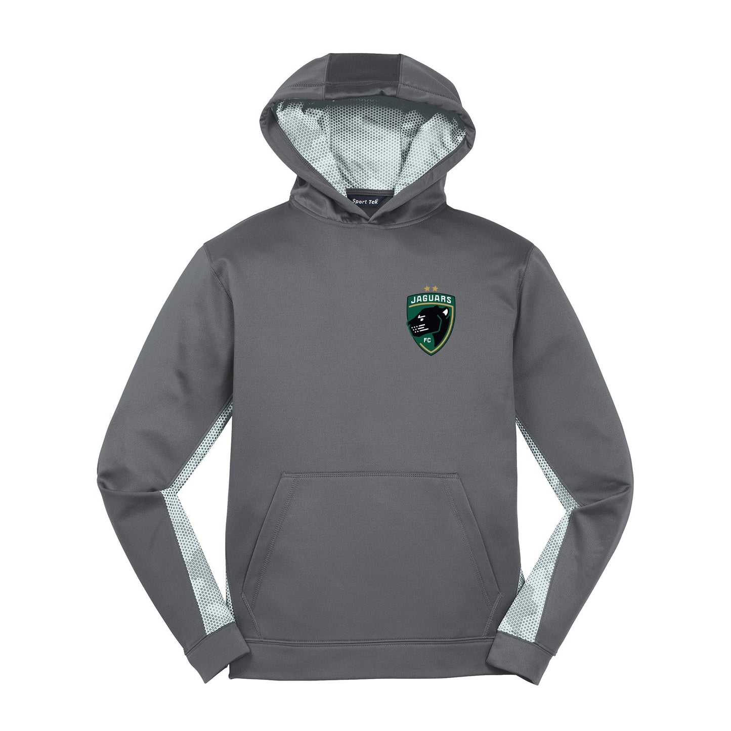Jaguars Sport-Tek® Youth Sport-Wick® CamoHex Fleece Colorblock Hooded Pullover Printed - Mato & Hash