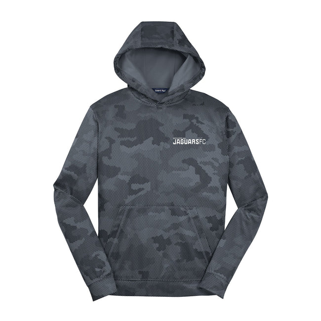 Jaguars Sport-Tek® Youth Sport-Wick® CamoHex Fleece Hooded Pullover Printed LC Wordmark