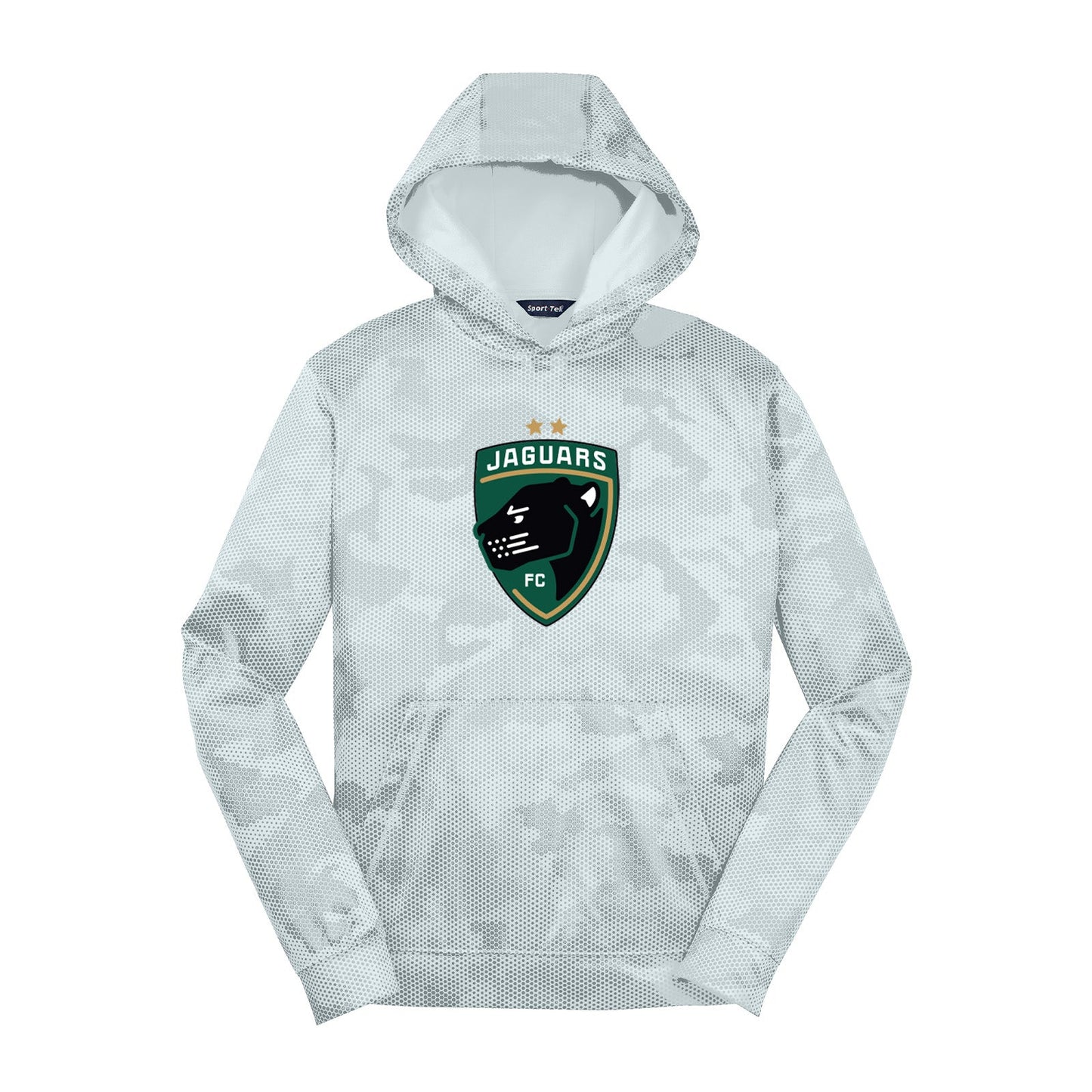 Jaguars Sport-Tek® Youth Sport-Wick® CamoHex Fleece Hooded Pullover Printed - Mato & Hash