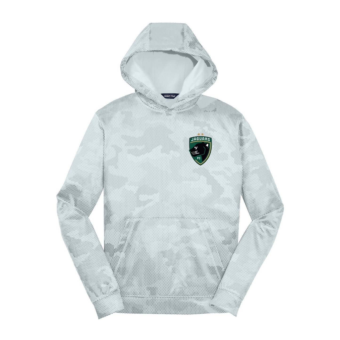 Jaguars Sport-Tek® Youth Sport-Wick® CamoHex Fleece Hooded Pullover Printed - Mato & Hash