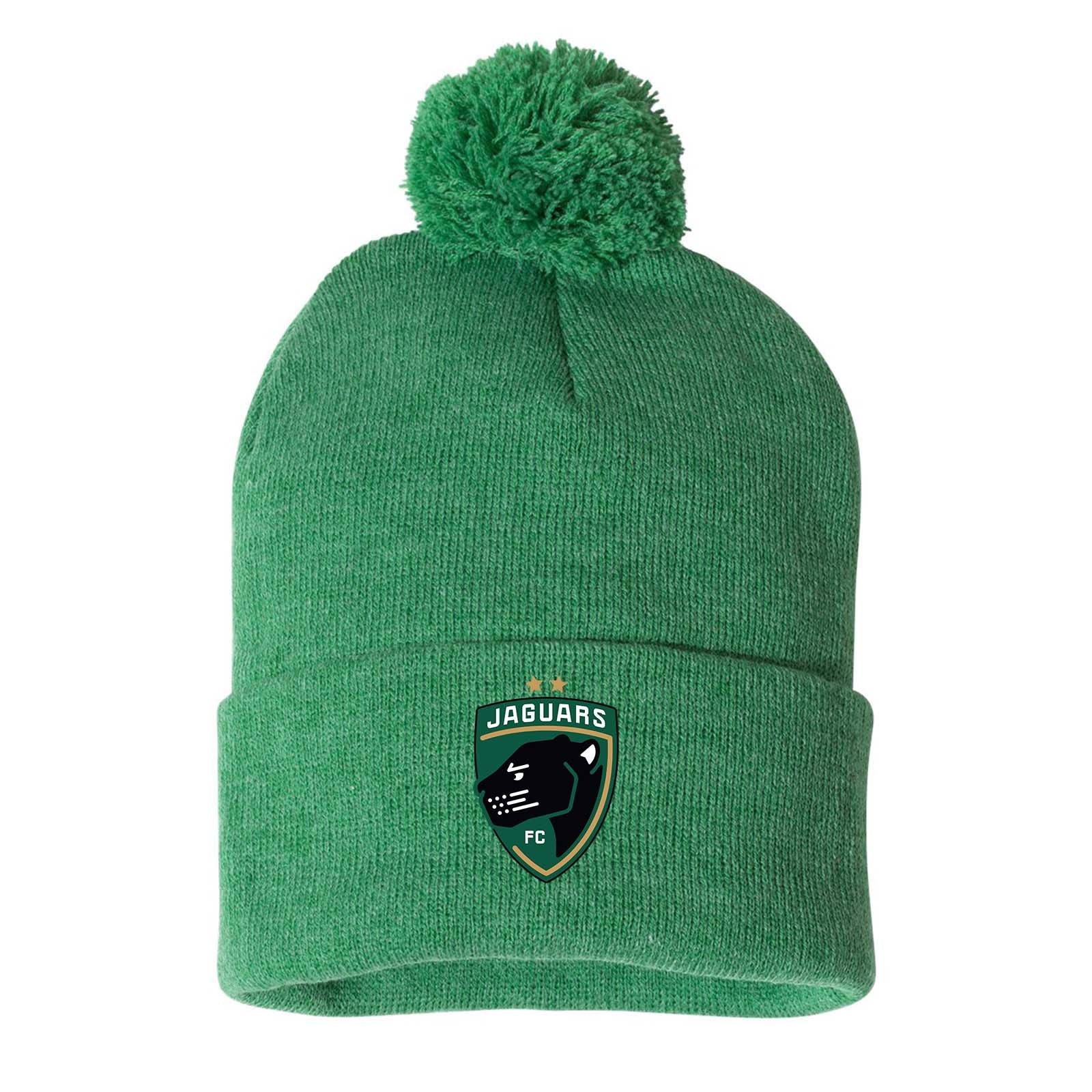 Jaguars Sportsman Pom-Pom 12" Knit Beanie Embroidered - Mato & Hash