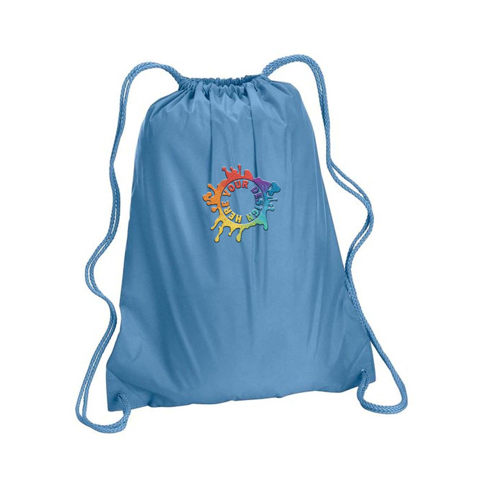 Liberty Bags Large Drawstring Pack with DUROcord® Embroidery - Mato & Hash