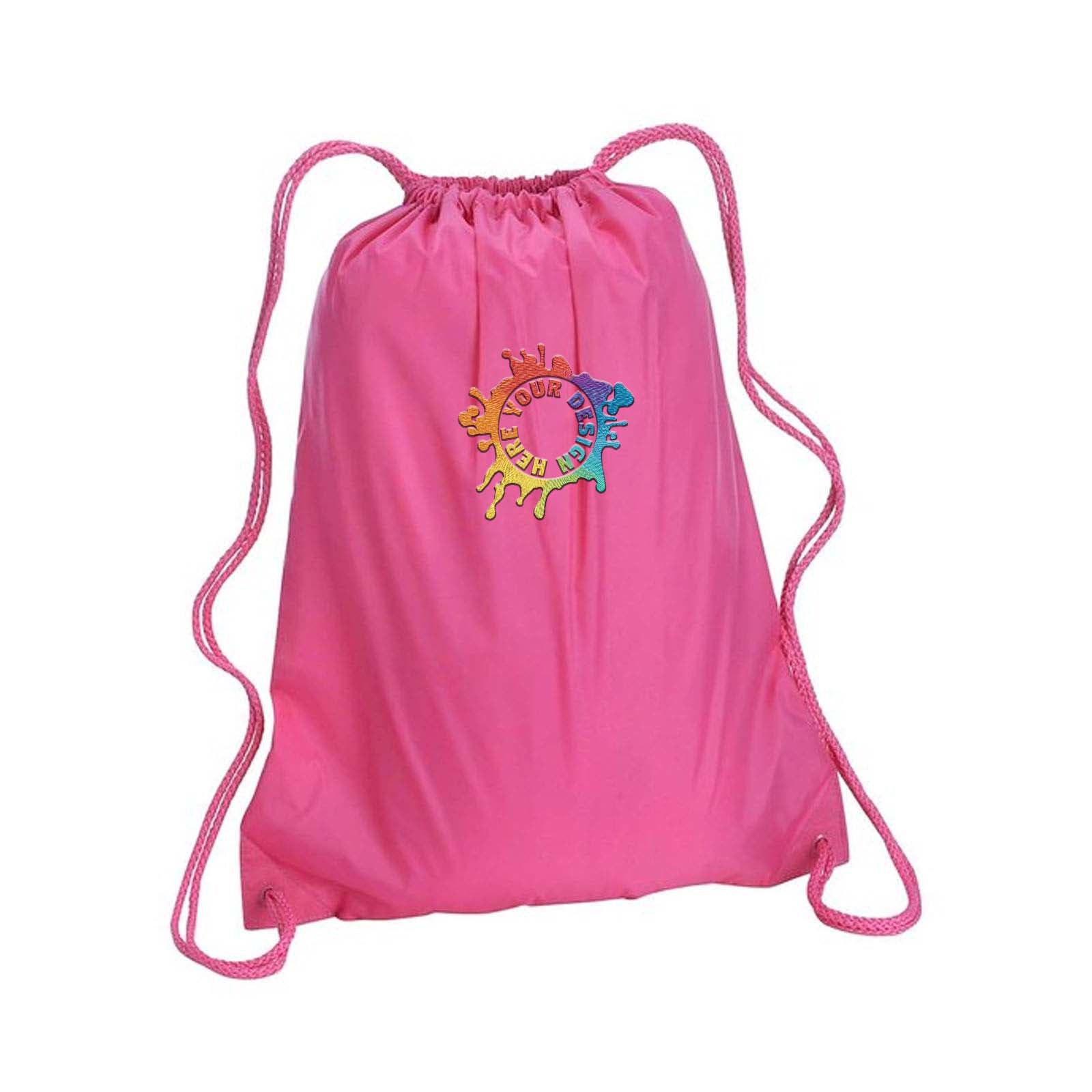 Liberty Bags Large Drawstring Pack with DUROcord® Embroidery - Mato & Hash