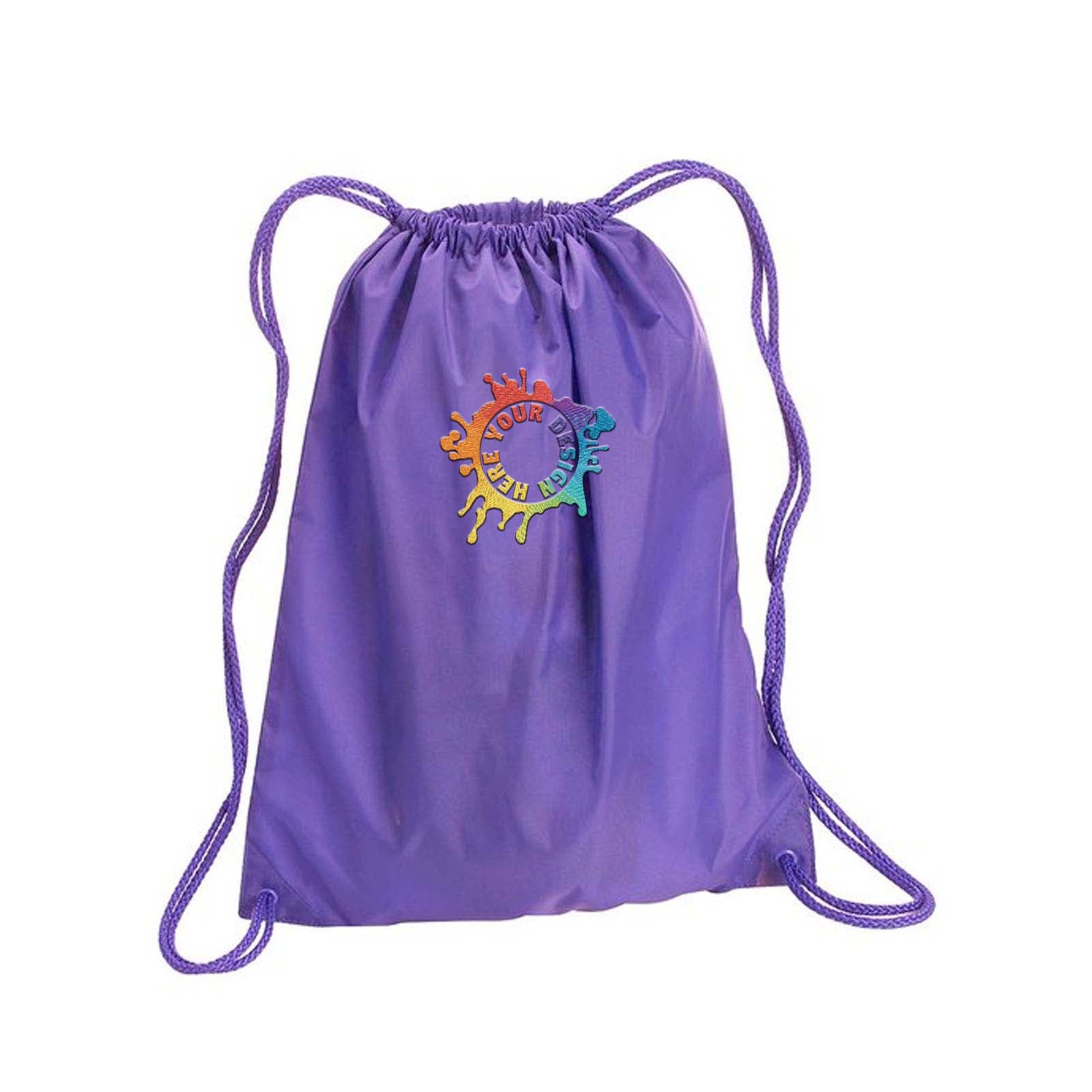 Liberty Bags Large Drawstring Pack with DUROcord® Embroidery - Mato & Hash