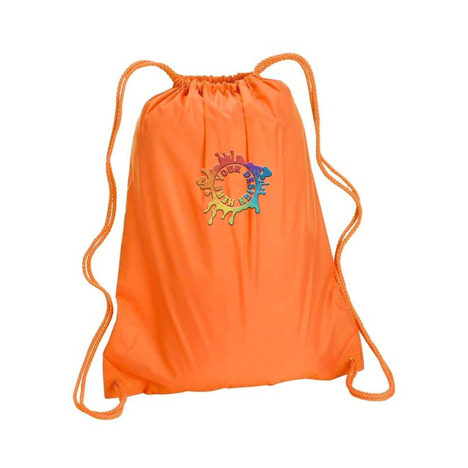 Liberty Bags Large Drawstring Pack with DUROcord® Embroidery - Mato & Hash