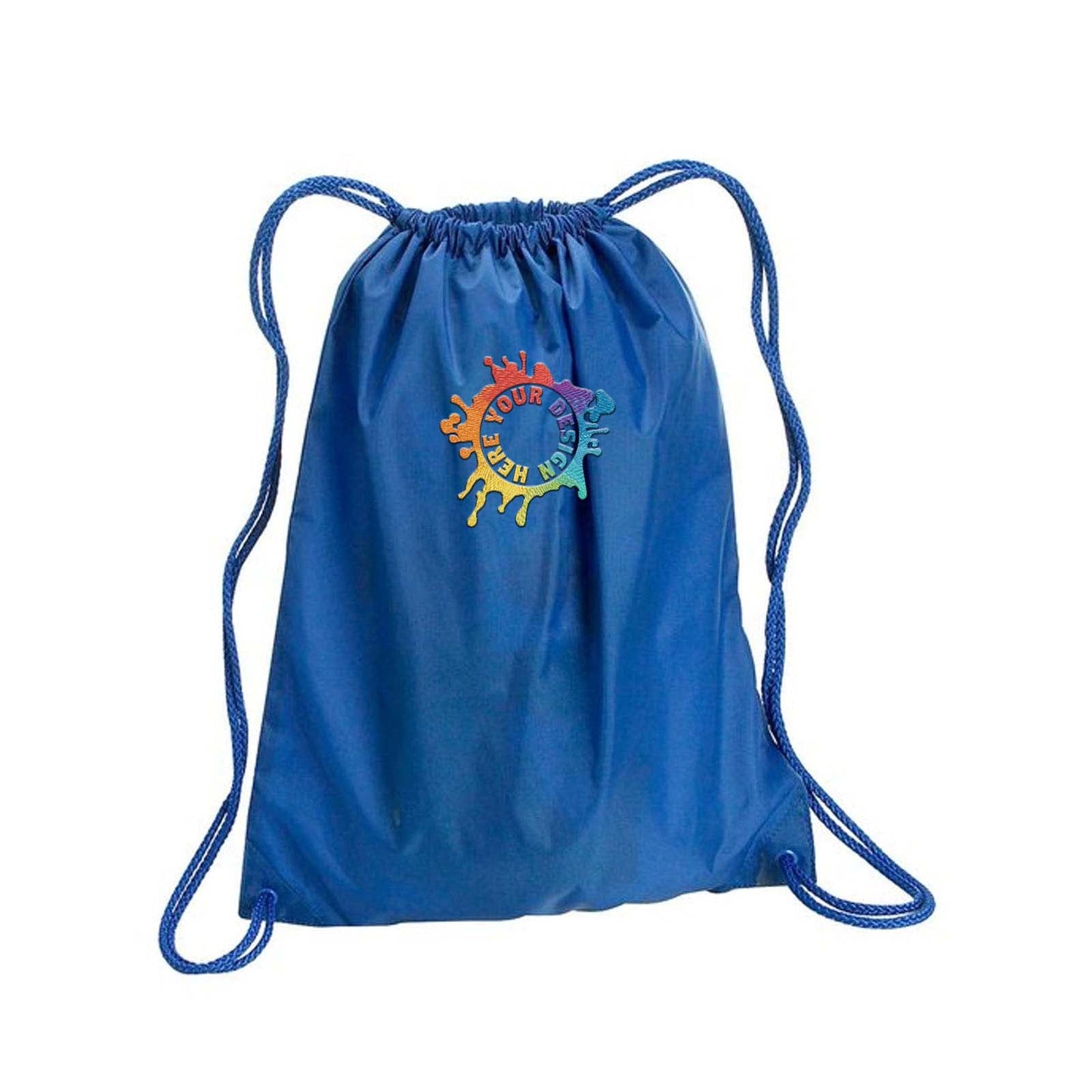 Liberty Bags Large Drawstring Pack with DUROcord® Embroidery - Mato & Hash