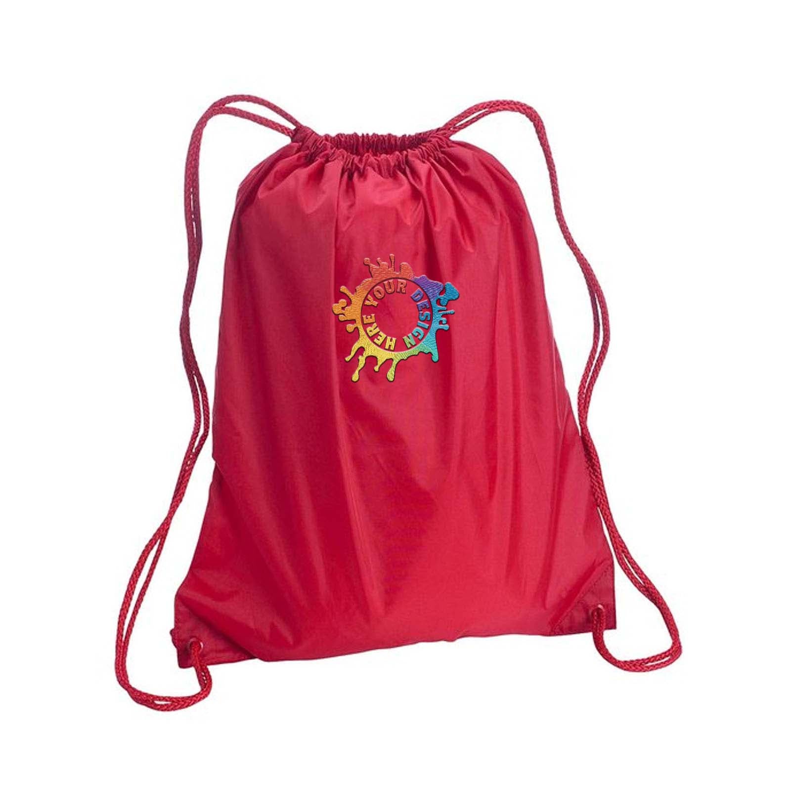 Liberty Bags Large Drawstring Pack with DUROcord® Embroidery - Mato & Hash