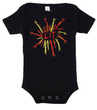 Lit Fireworks 4th of July Baby Romper