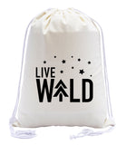 Live Wild Starry Sky Cotton Drawstring Bag - Mato & Hash